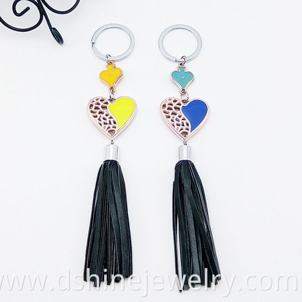 PU Leather Tassel Keychain